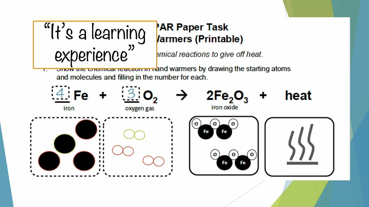 Screenshot of a paper task with the text "It's a learning experience."